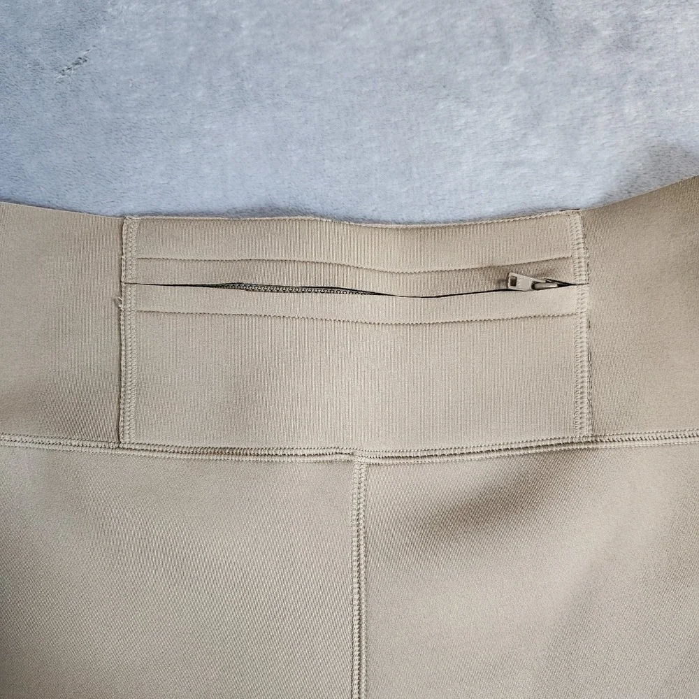 New SKIMS Sport Swim Scuba High Waisted Ankle Zip Leggings Desert 2X Tan